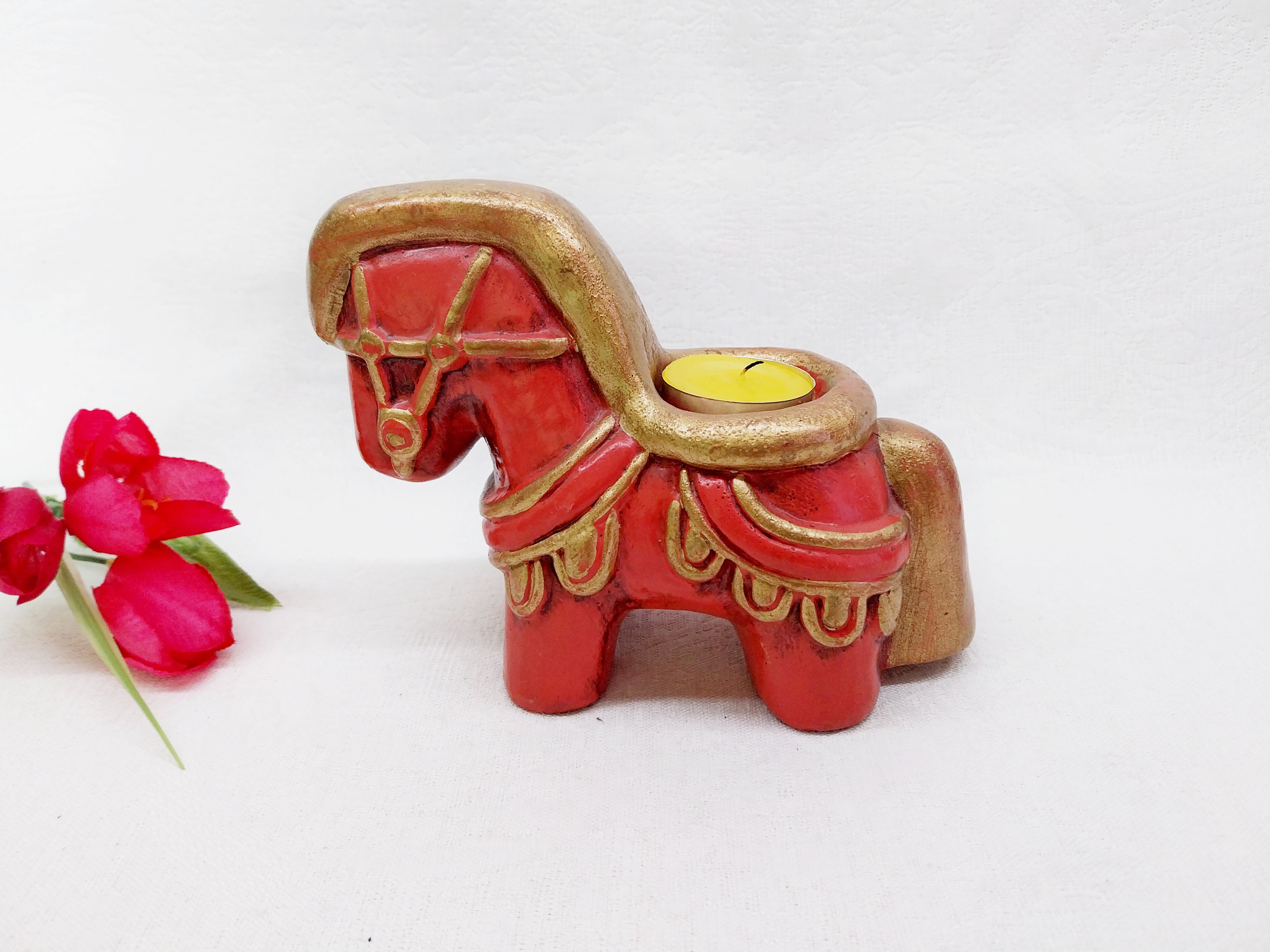 Vintage Thun Bolzano Ceramic Horse shaped Candle Holder