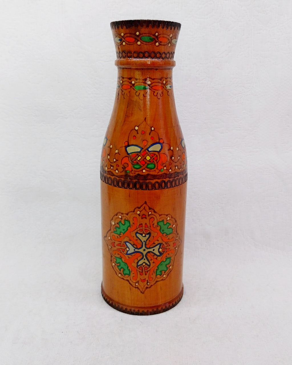 Vintage Wooden Bottle Box, from Bulgaria, Handmade, 1970s