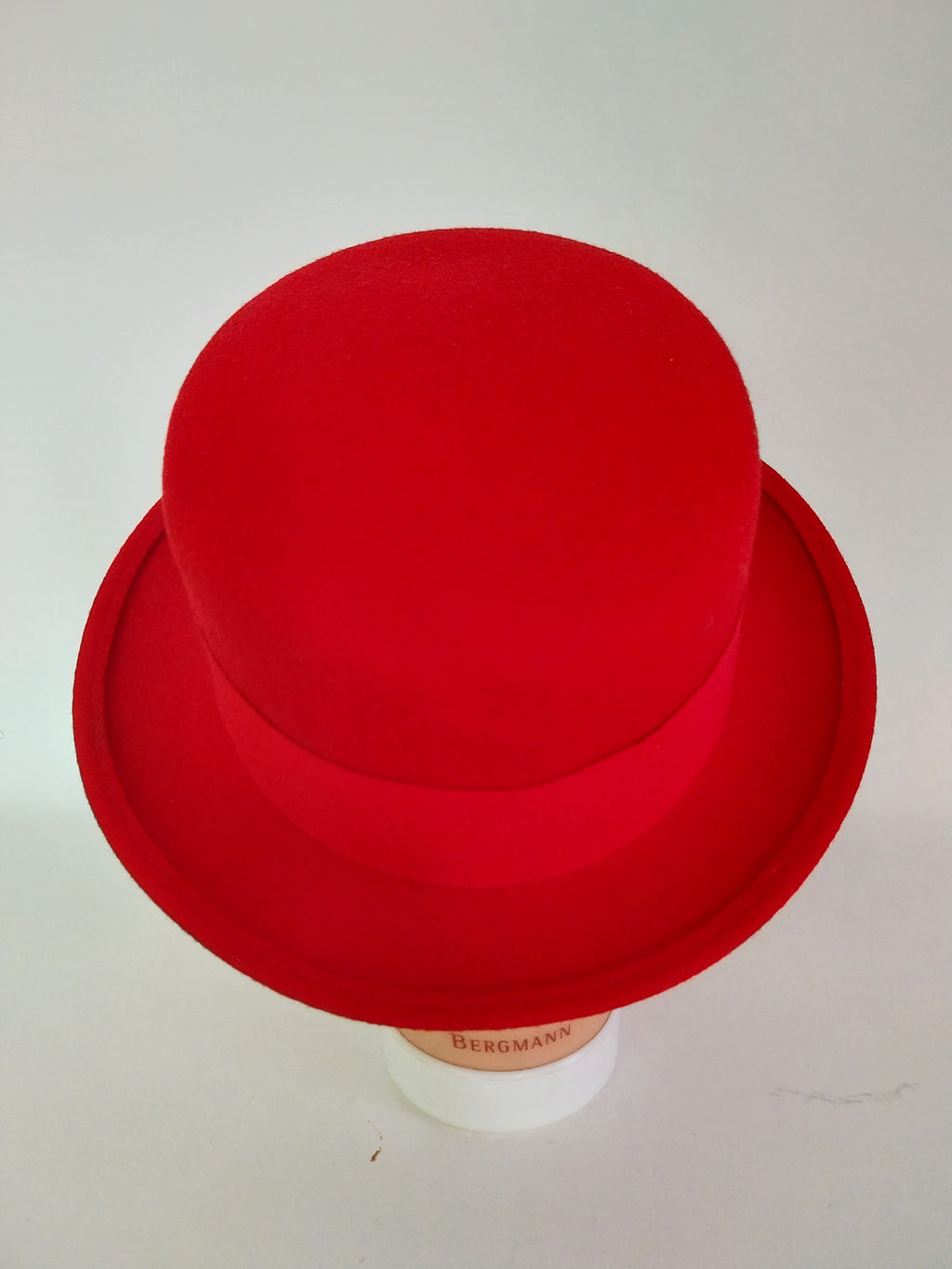 Vintage Red Fedora Hat by Breiter München — German Wool Felt