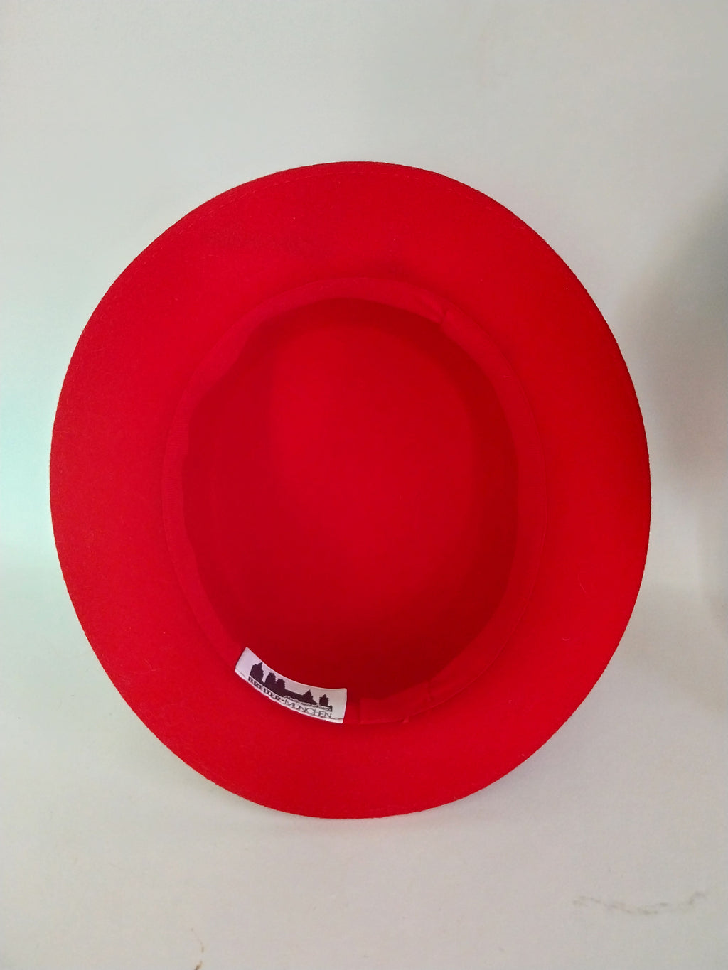 Vintage Red Fedora Hat by Breiter München — German Wool Felt