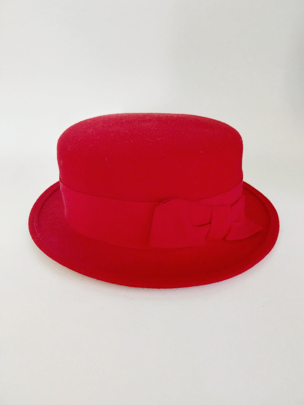 Vintage Red Fedora Hat by Breiter München — German Wool Felt