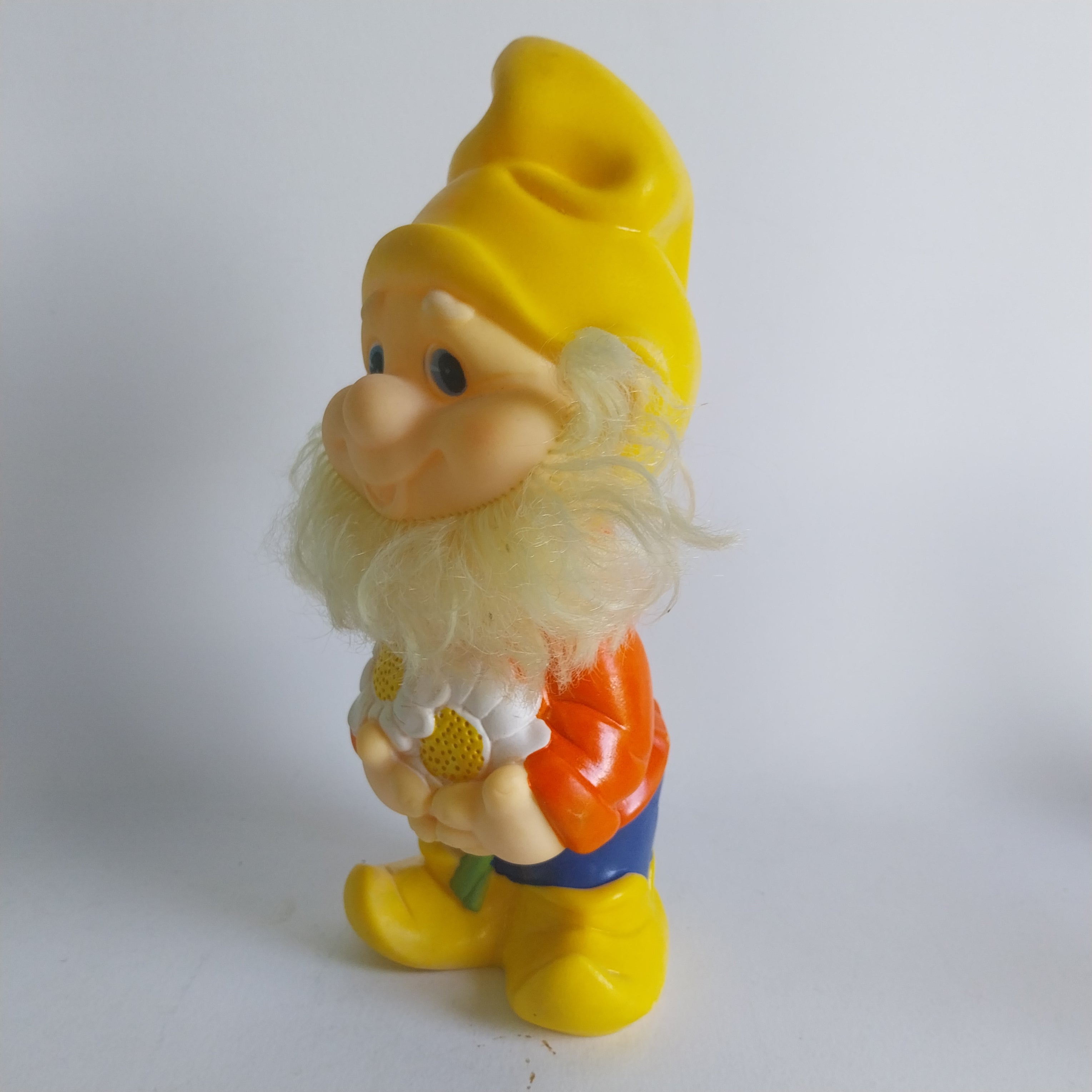 Vintage rare rubber toy Dwarf from USSR, 80s