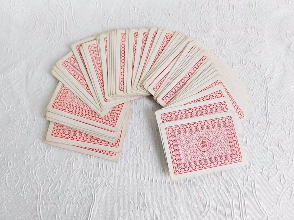 Retro playing cards with pin-up motifs, 70s, 54 cards
