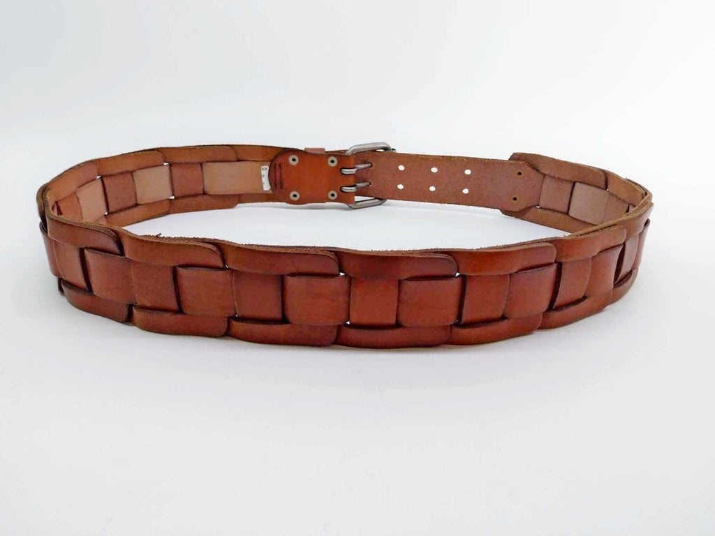 Vintage Knucklehead Braided Leather Belt