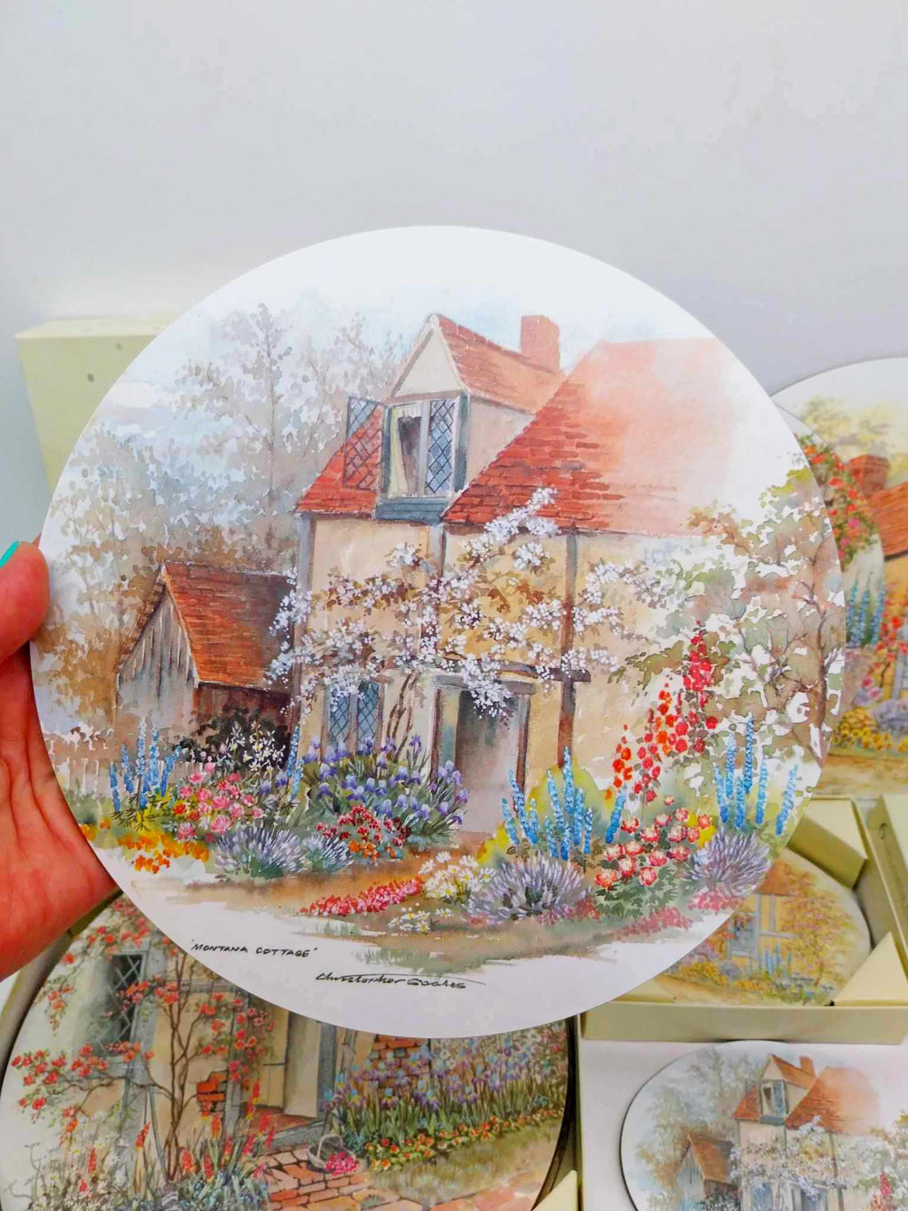 Kelsey Victorian Garden – Set of 12 Melamine Place Mats (6 Large + 6 Small)