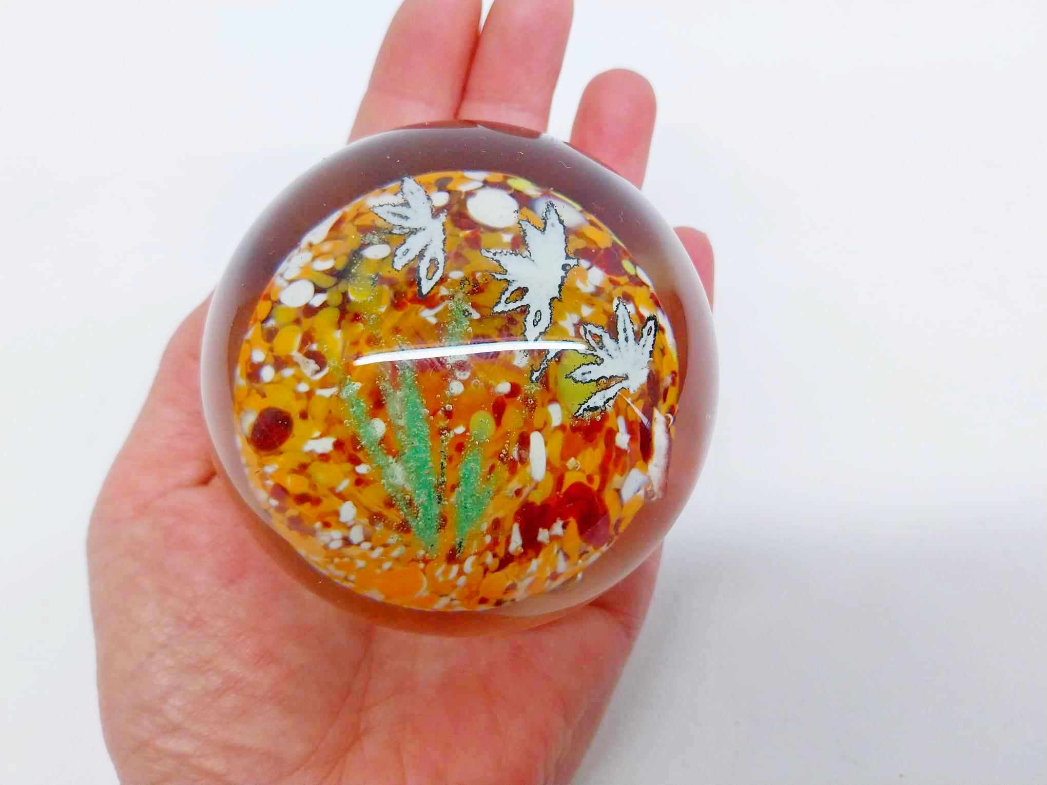 Vintage Art Glass Paperweight