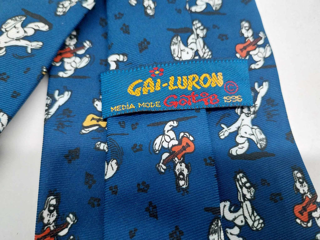 Gai-Luron Vintage Novelty Tie — Royal Blue, 1996