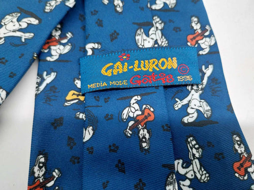 Gai-Luron Vintage Novelty Tie — Royal Blue, 1996