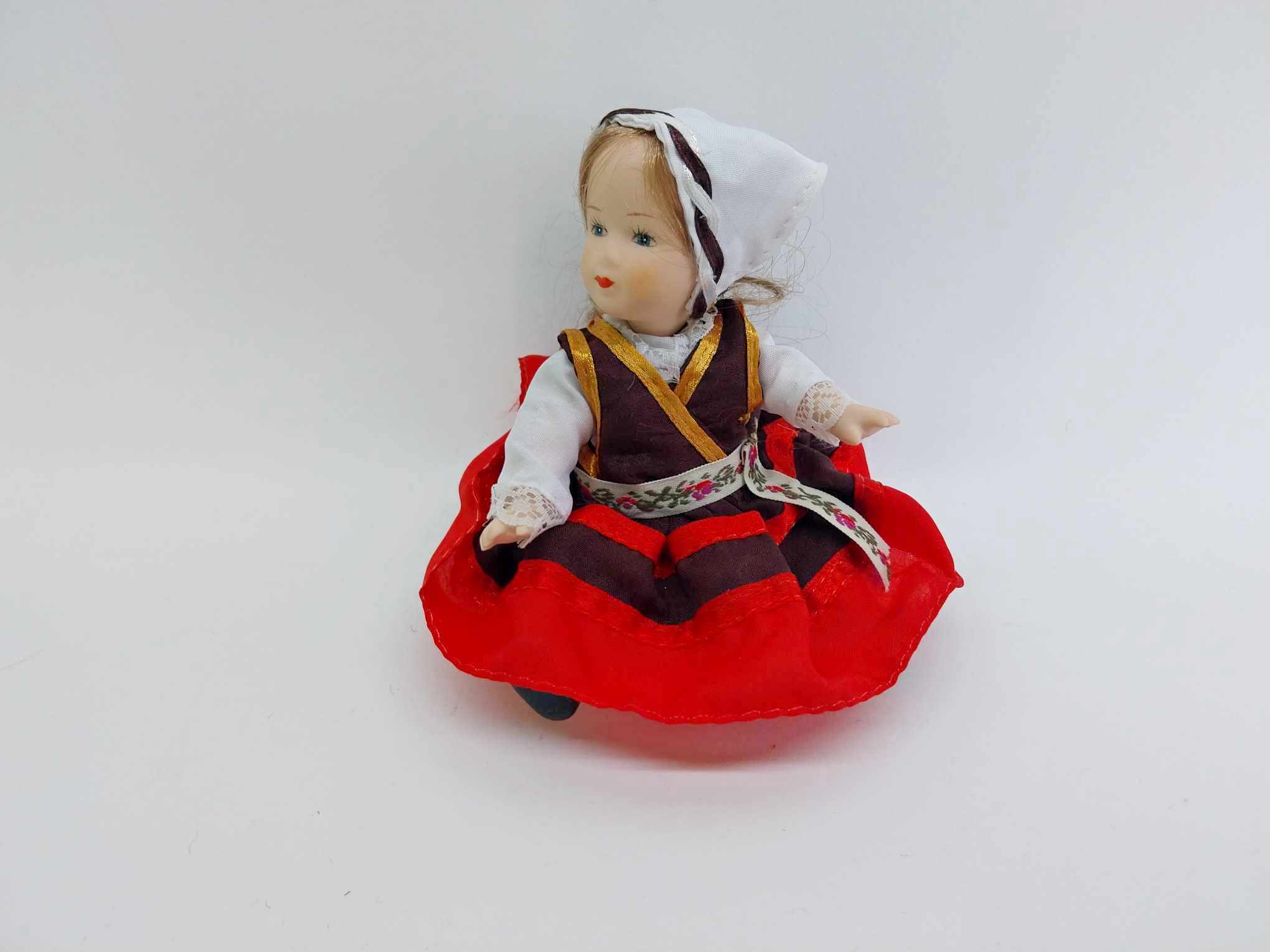 Vintage Ceramic Doll in Folk Costume, France