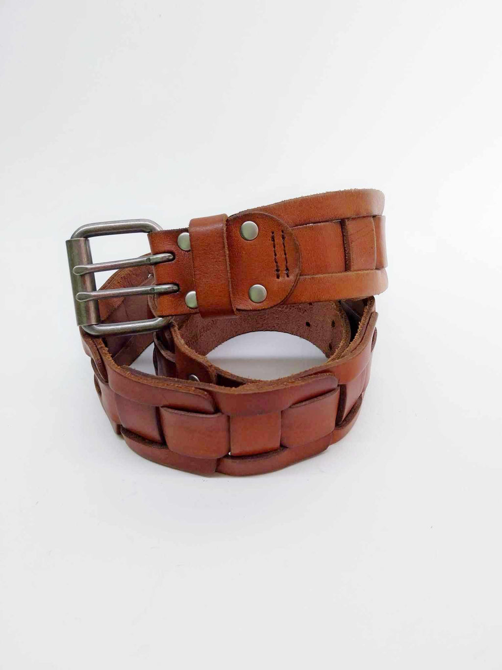 Vintage Knucklehead Braided Leather Belt