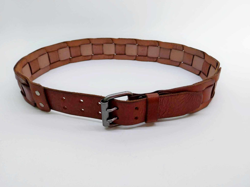 Vintage Knucklehead Braided Leather Belt