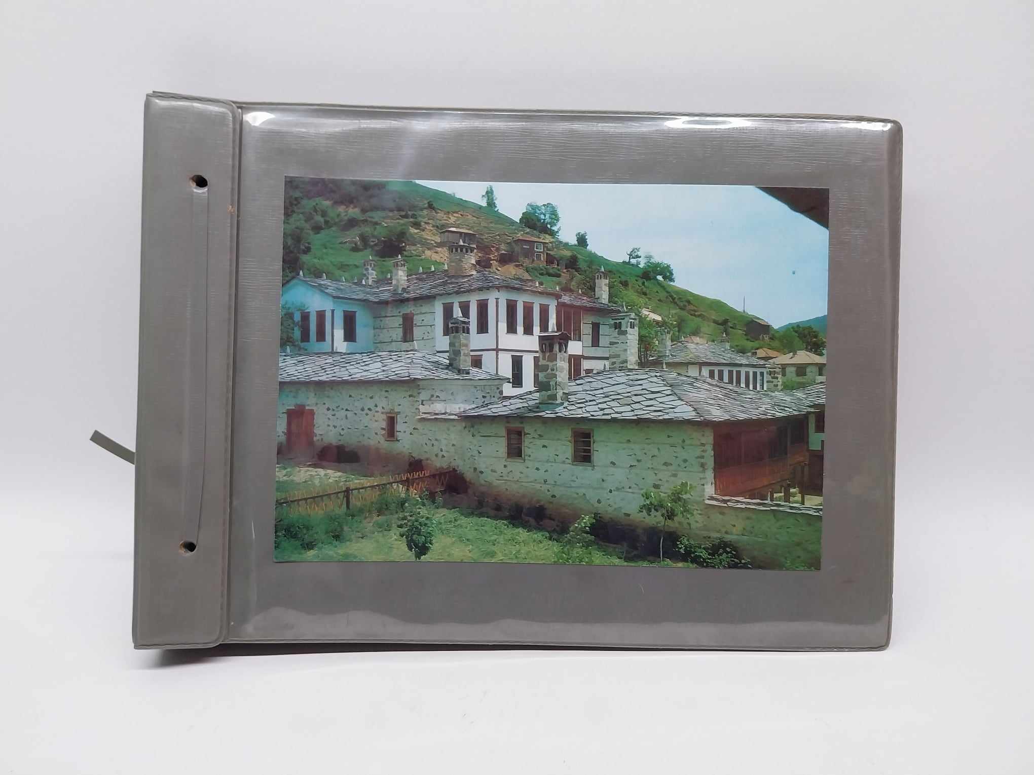 Vintage Photo Album – Plastic (PVC) Cover with Balkan Village Photo