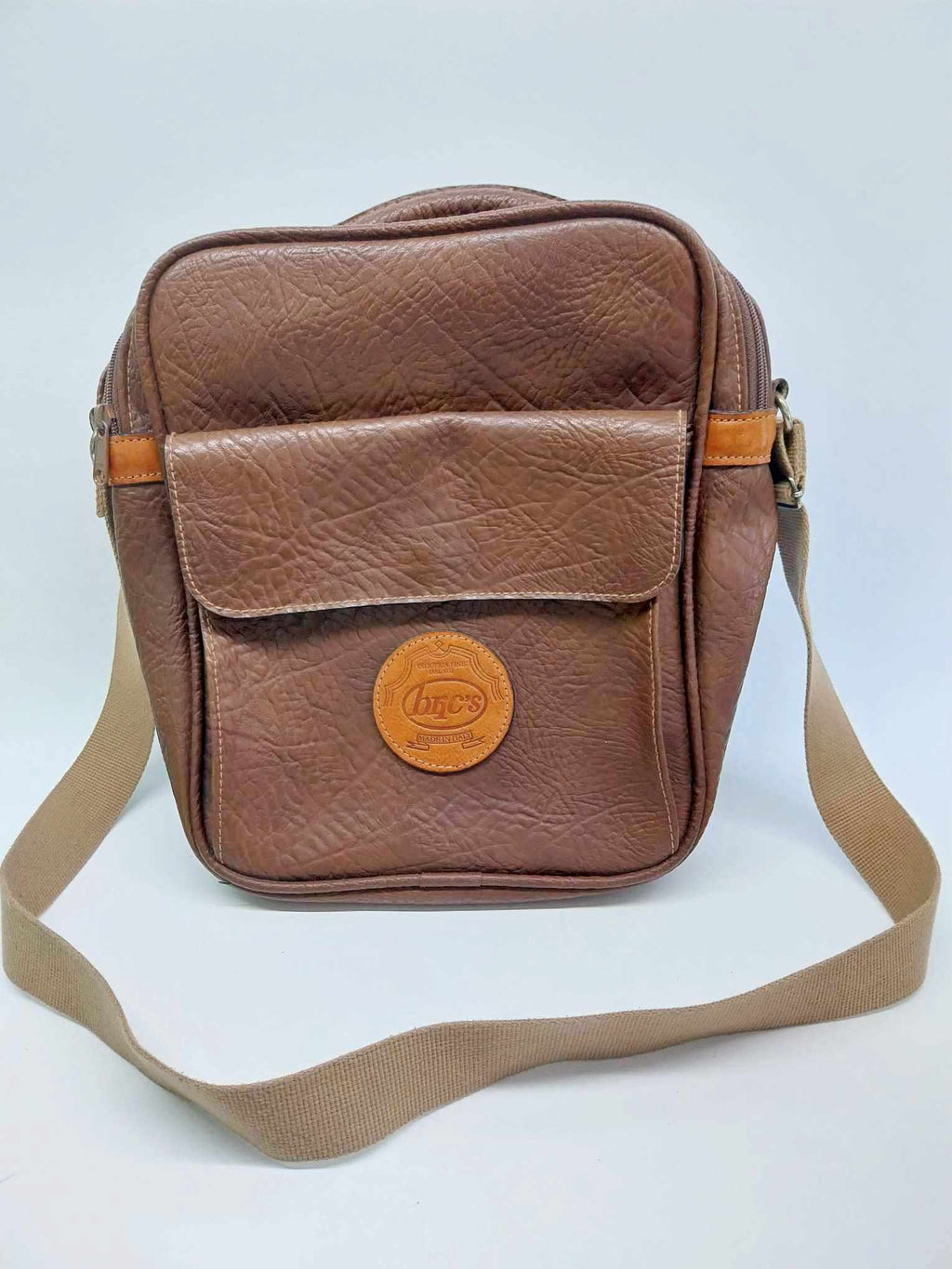 Vintage Bric's Italian Unisex Shoulder Bag – Brown Crossbody, Made in Italy