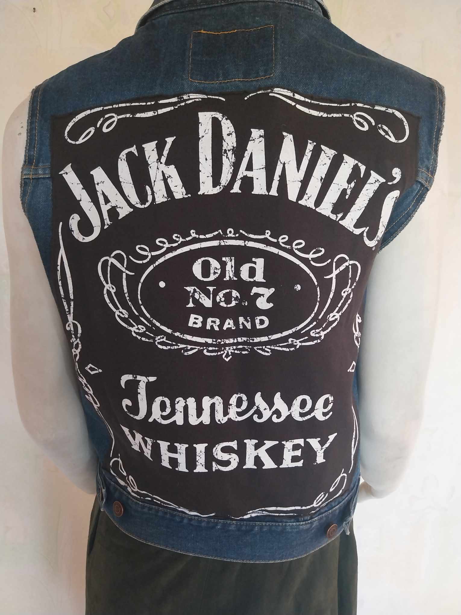 Vintage Denim Vest – Jack Daniel's Tennessee Whiskey Print