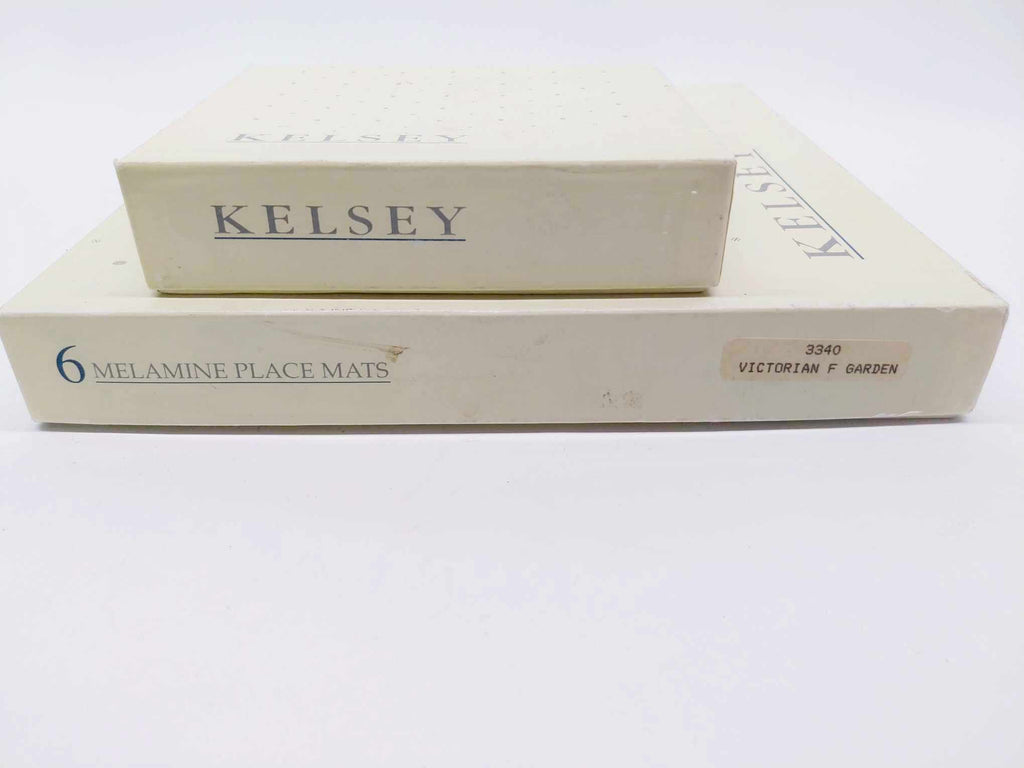 Kelsey Victorian Garden – Set of 12 Melamine Place Mats (6 Large + 6 Small)