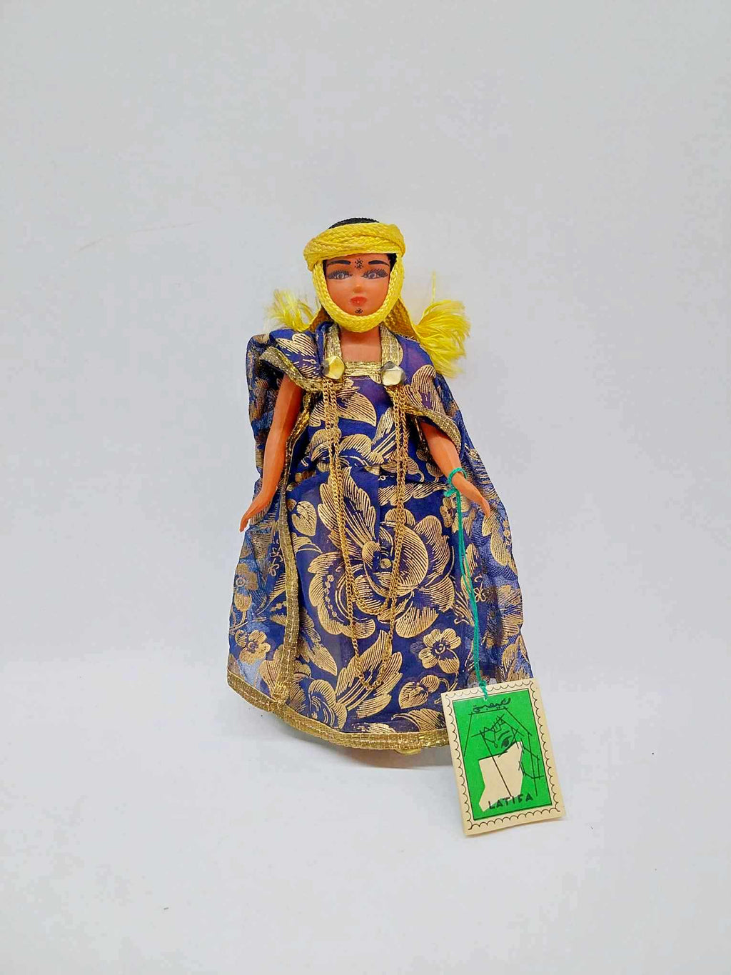 Latifa — Vintage Handmade North African Doll with Original Tag
