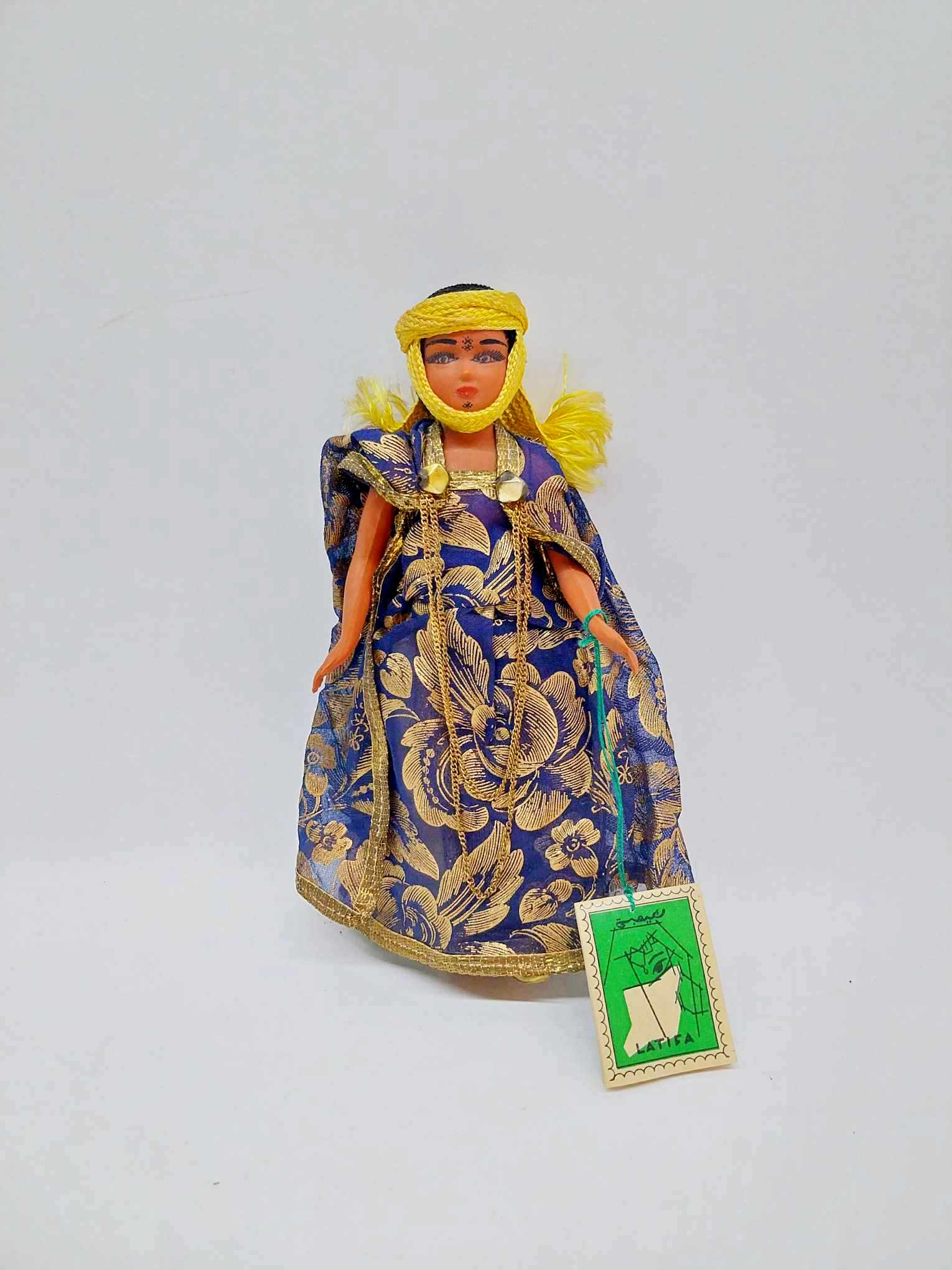 Latifa — Vintage Handmade North African Doll with Original Tag