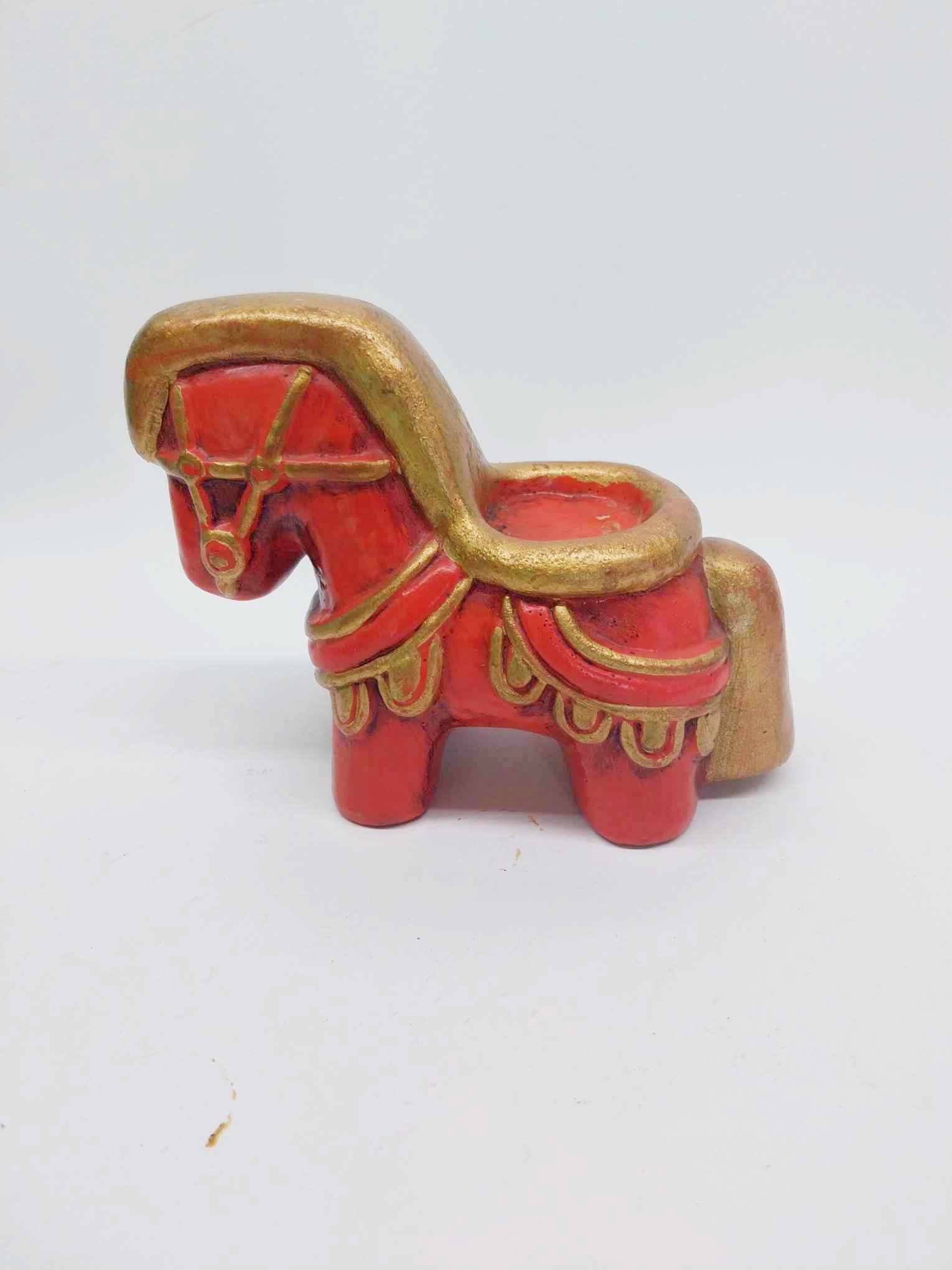 Vintage Thun Bolzano ceramic horse shaped candle holder