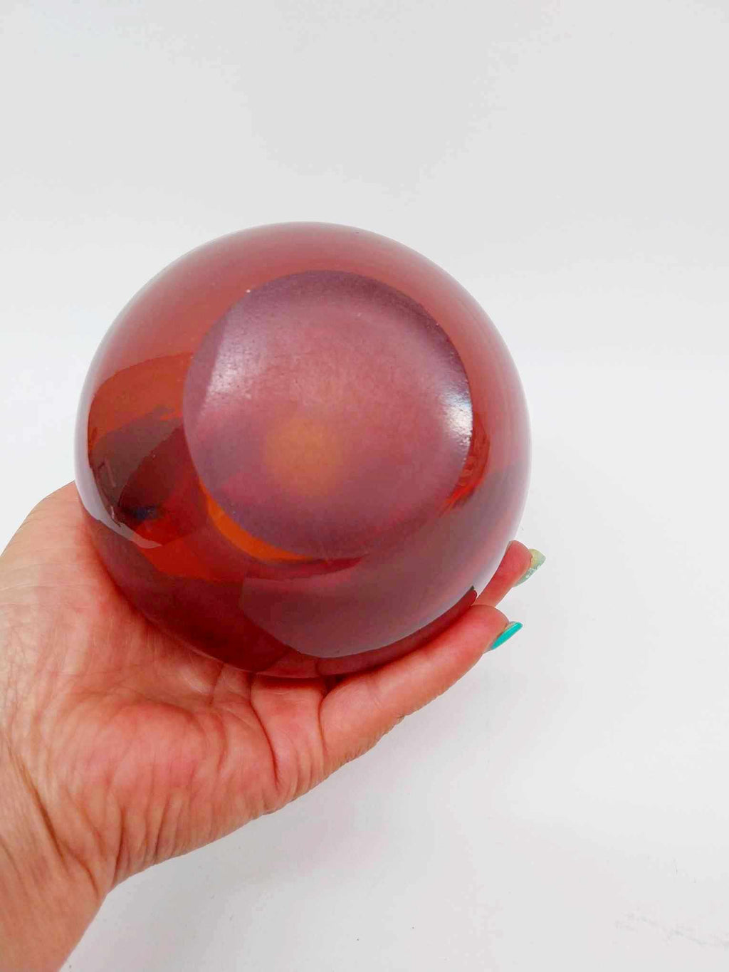 Vintage Red Glass Vase — 1980s