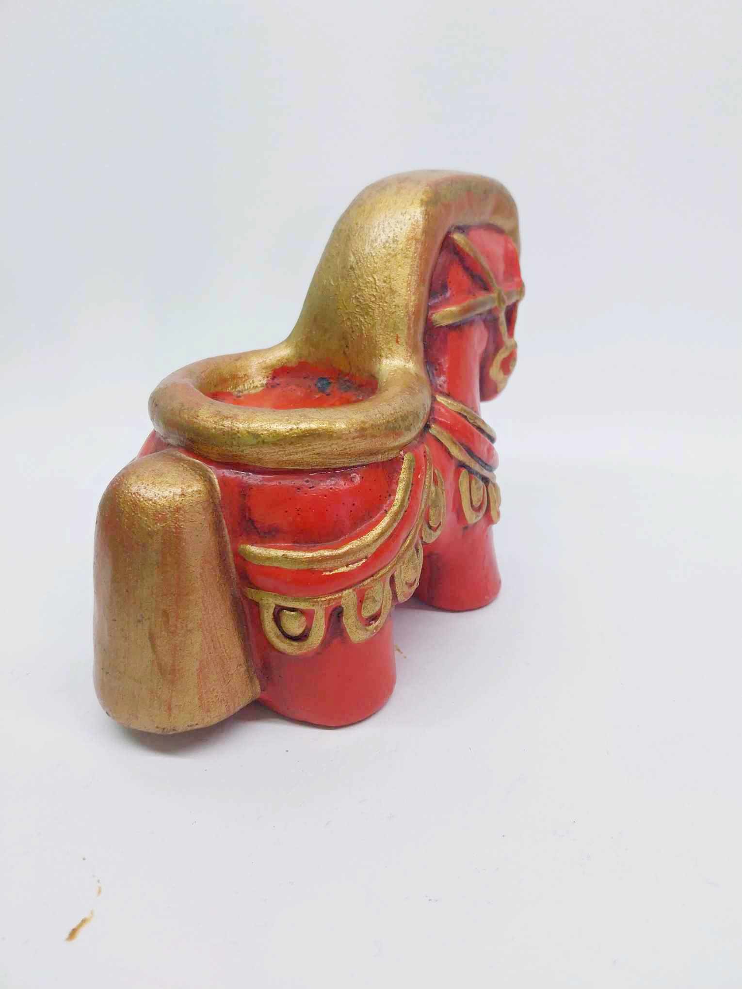 Vintage Thun Bolzano ceramic horse shaped candle holder