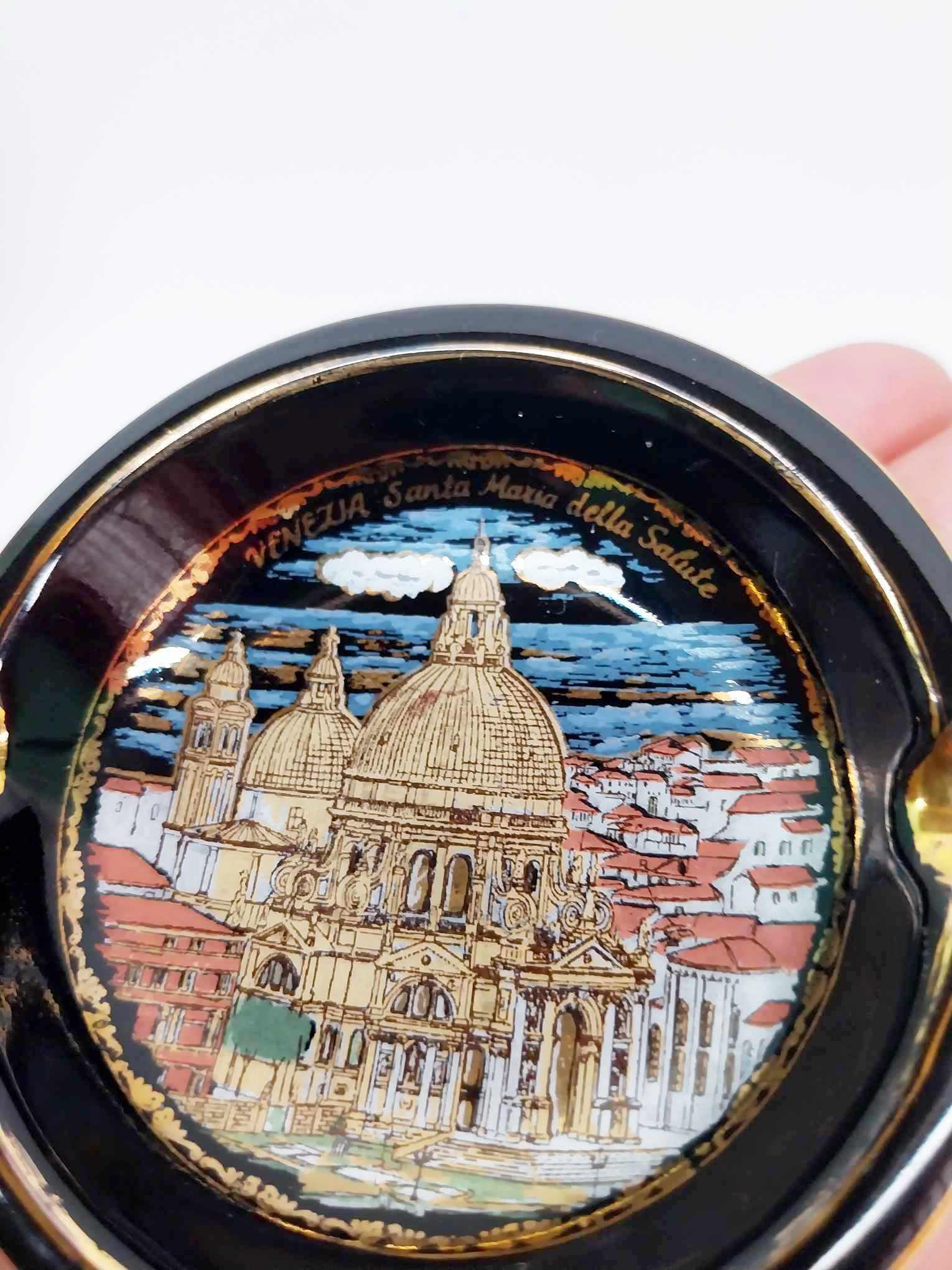 Vintage Venice Ashtray — Handmade 24K Gold - Porcelain & Gold Ashtray
