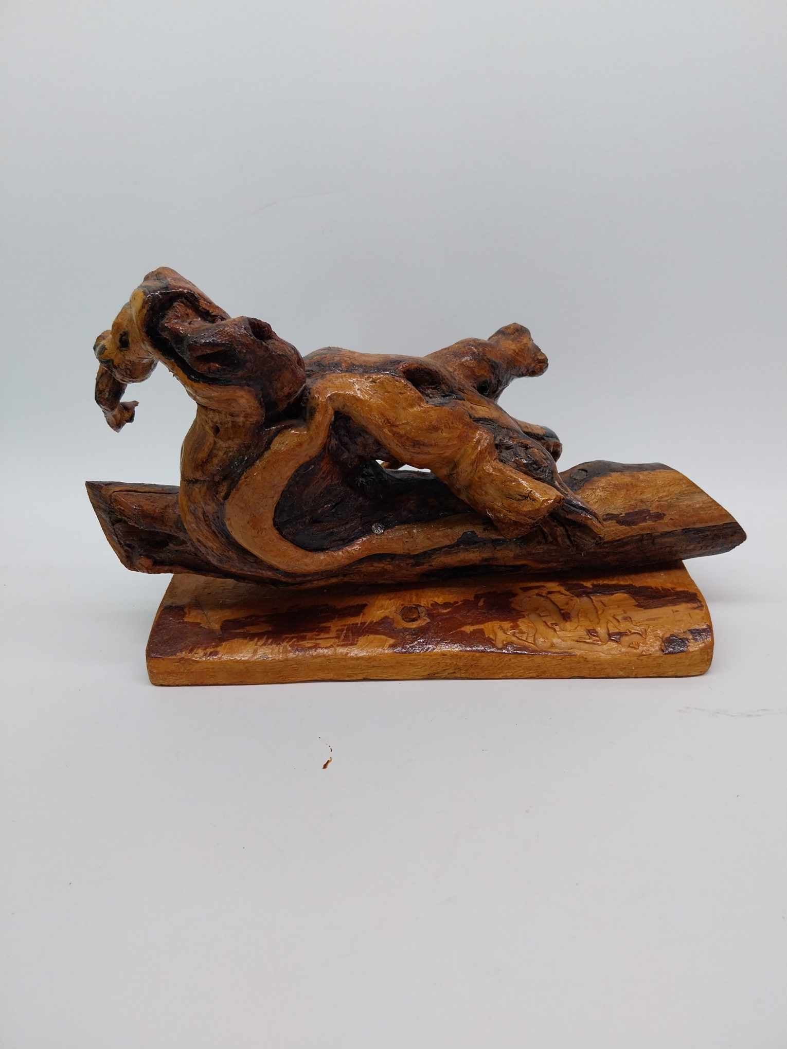 Handcrafted Root Wood Sculpture — One-of-a-Kind Folk Art