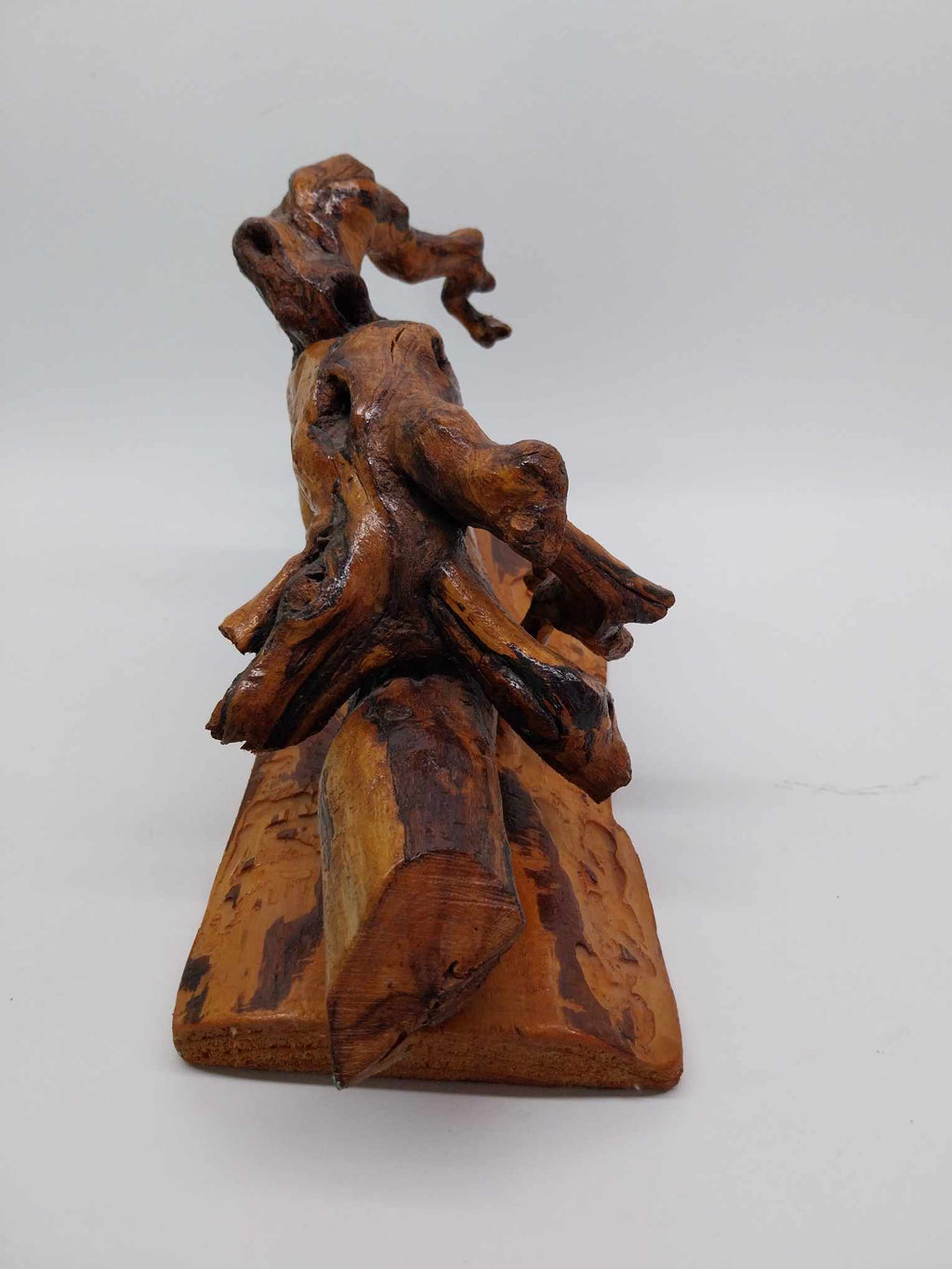 Handcrafted Root Wood Sculpture — One-of-a-Kind Folk Art