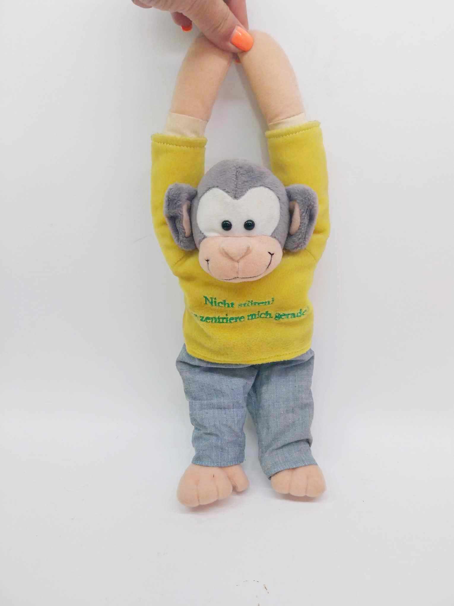 Plush Monkey Toy — Do Not Disturb