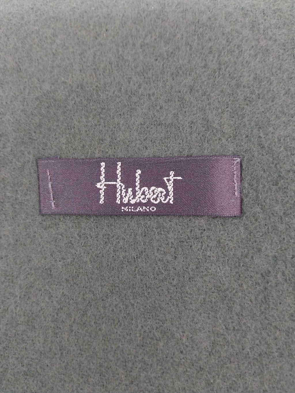 Vintage Hubert Milano Reversible Scarf – Oriental Paisley Print & Sage Green, Fringed