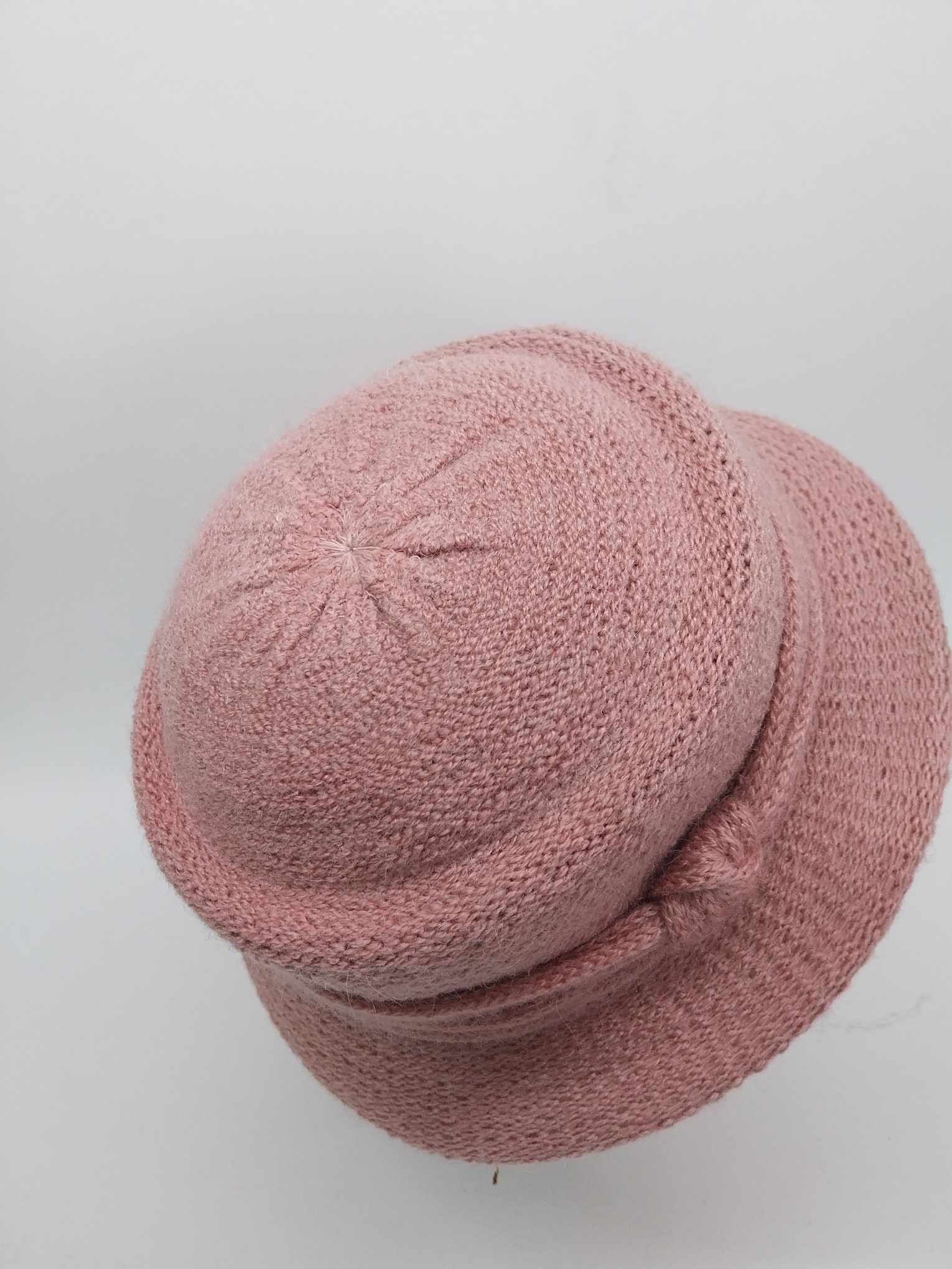 Vintage Blush Pink Knitted Cloche Hat – Women's spring - fall hat