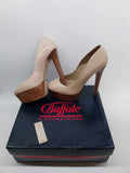 BUFFALO London Platform Heels — Nude Leather, High Stiletto