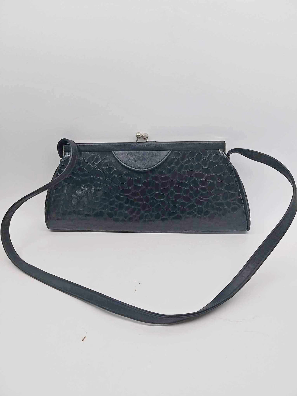 Vintage Ladies Handbag with Embossed Pattern, USSR, 1990