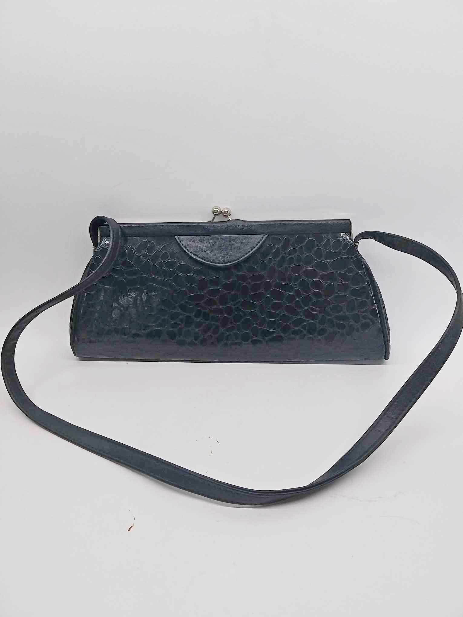 Vintage Ladies Handbag with Embossed Pattern, USSR, 1990