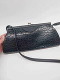 Vintage Ladies Handbag with Embossed Pattern, USSR, 1990