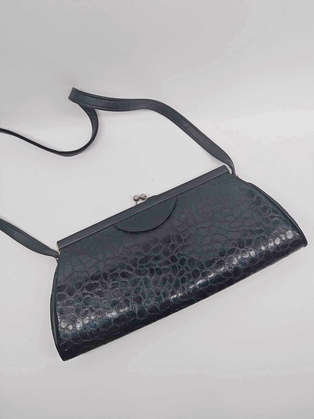 Vintage Ladies Handbag with Embossed Pattern, USSR, 1990