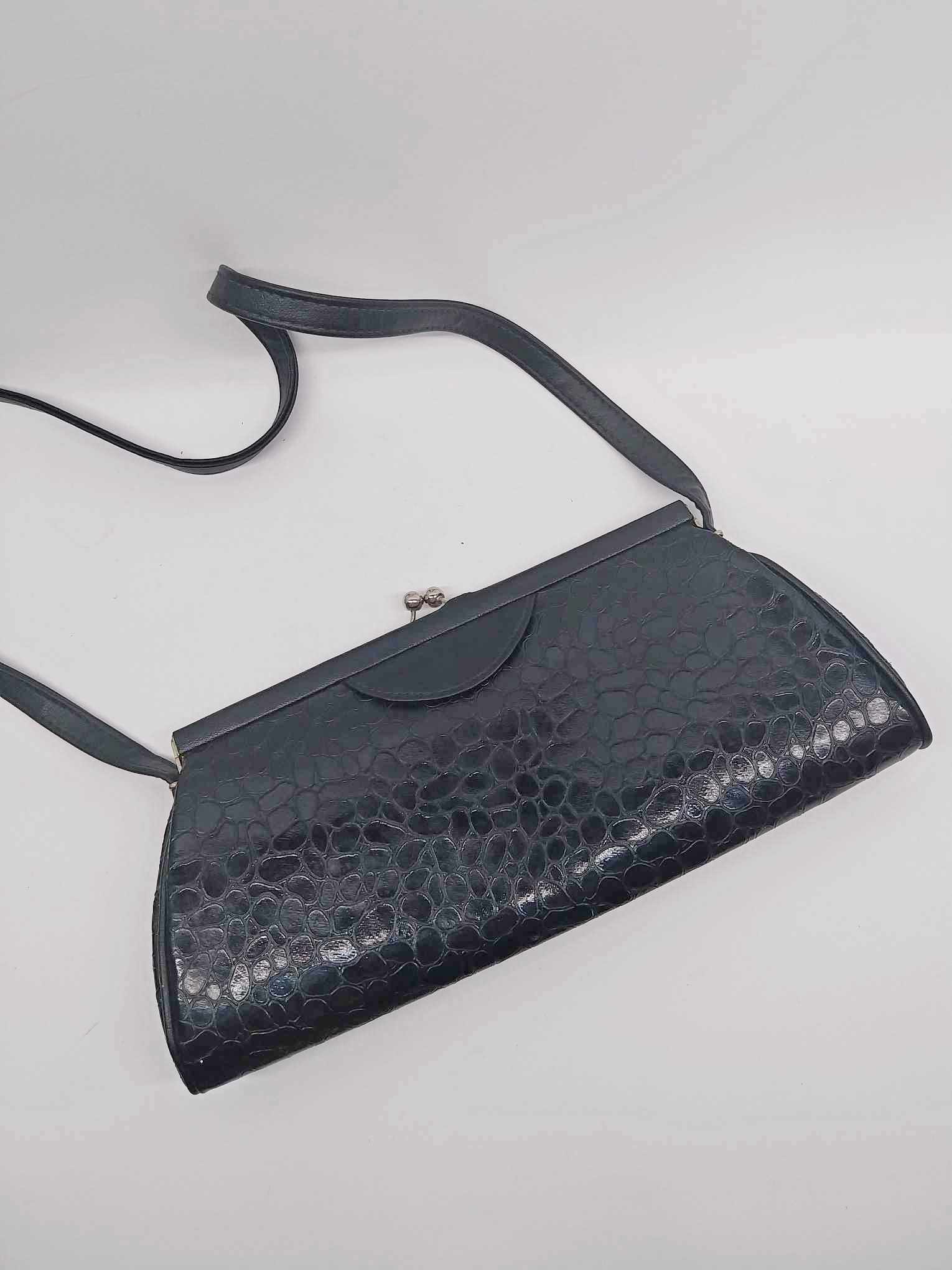 Vintage Ladies Handbag with Embossed Pattern, USSR, 1990