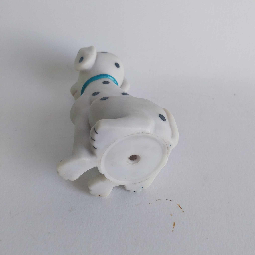 Disney 101 Dalmatians Puppy Rubber Figure – Sitting Dalmatian with Blue Collar & Bone Tag
