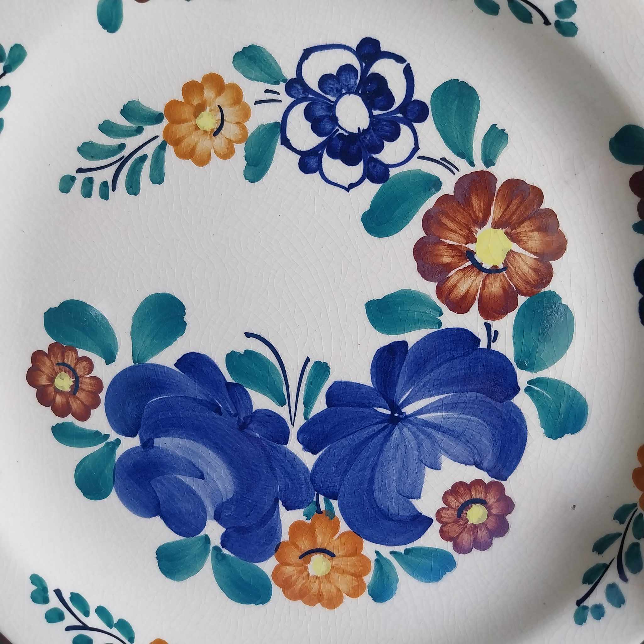 Vintage Hand-Painted Ceramic Plate — Wloclawek, Poland