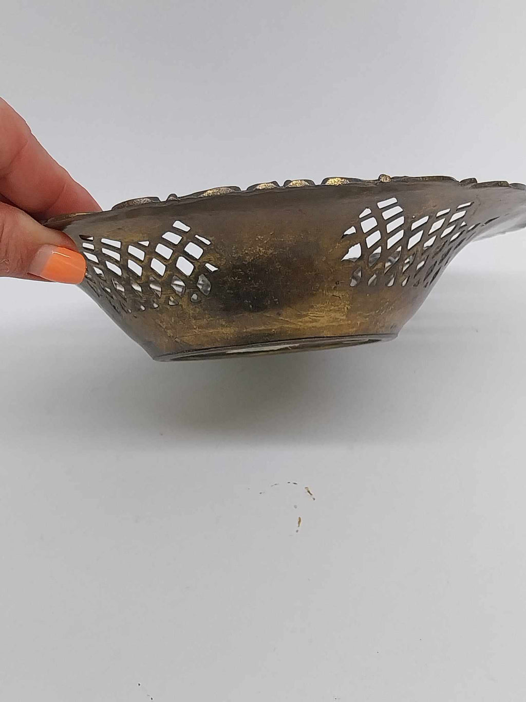 Vintage Italian brass plate, Rare, Old, Collectible