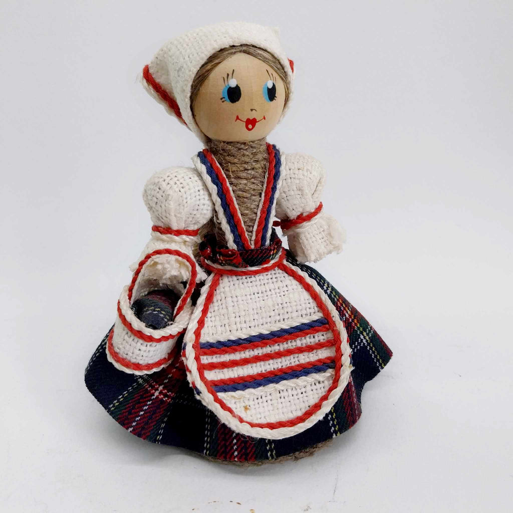 Vintage Folk Costume Doll — Handmade Eastern European