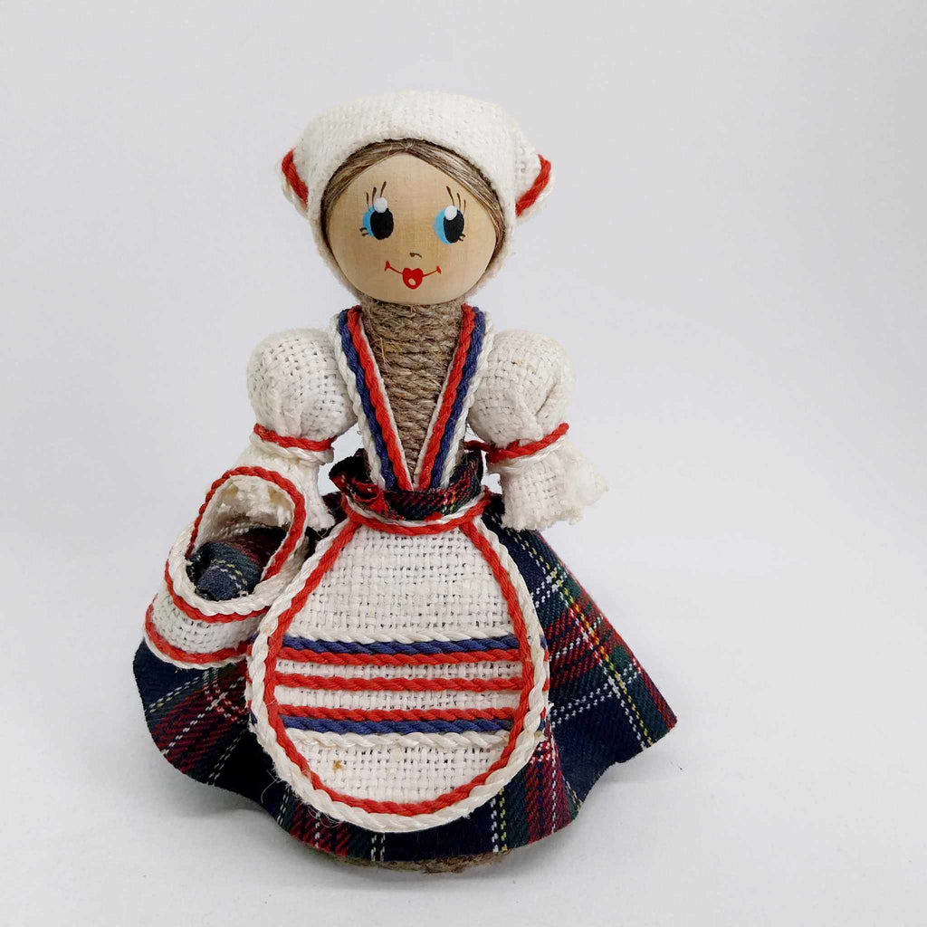 Vintage Folk Costume Doll — Handmade Eastern European