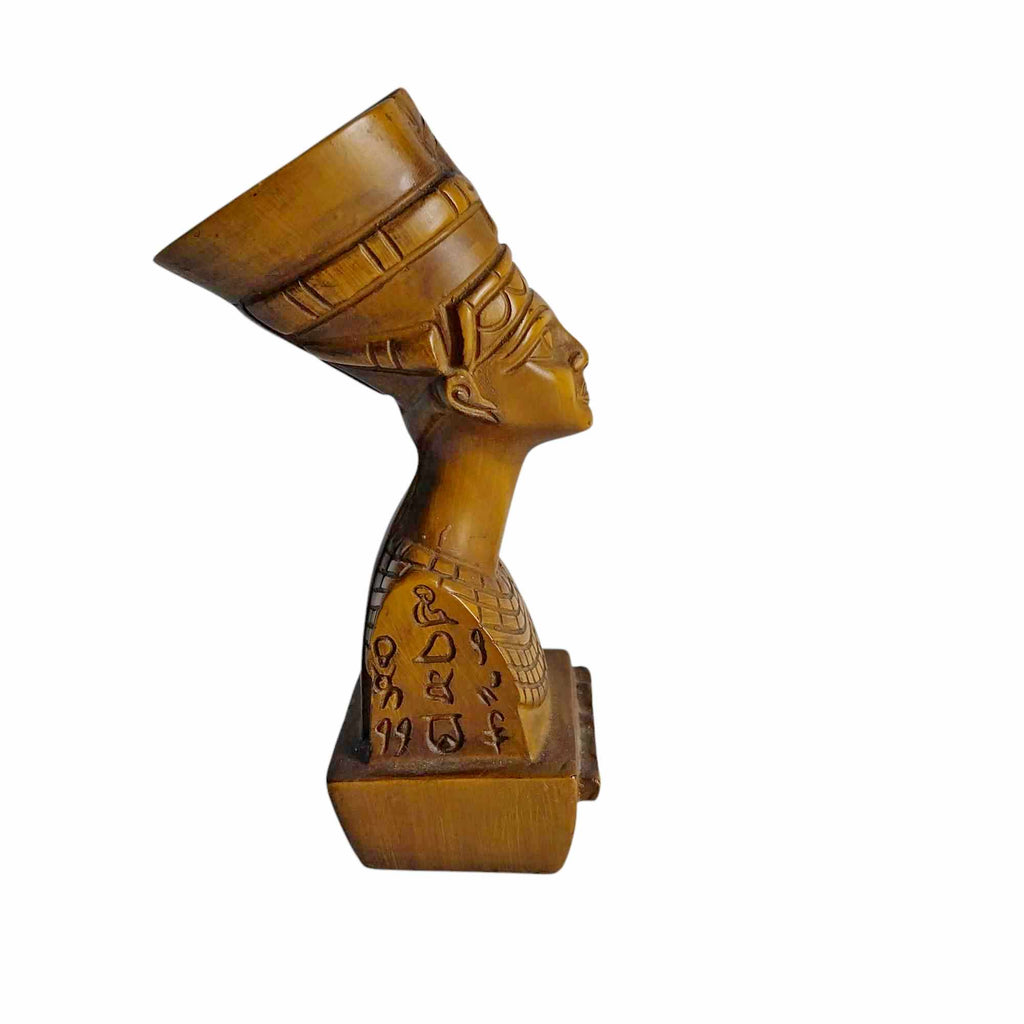 Vintage Polyresin Bust of Nefertiti – Egyptian Queen Sculpture