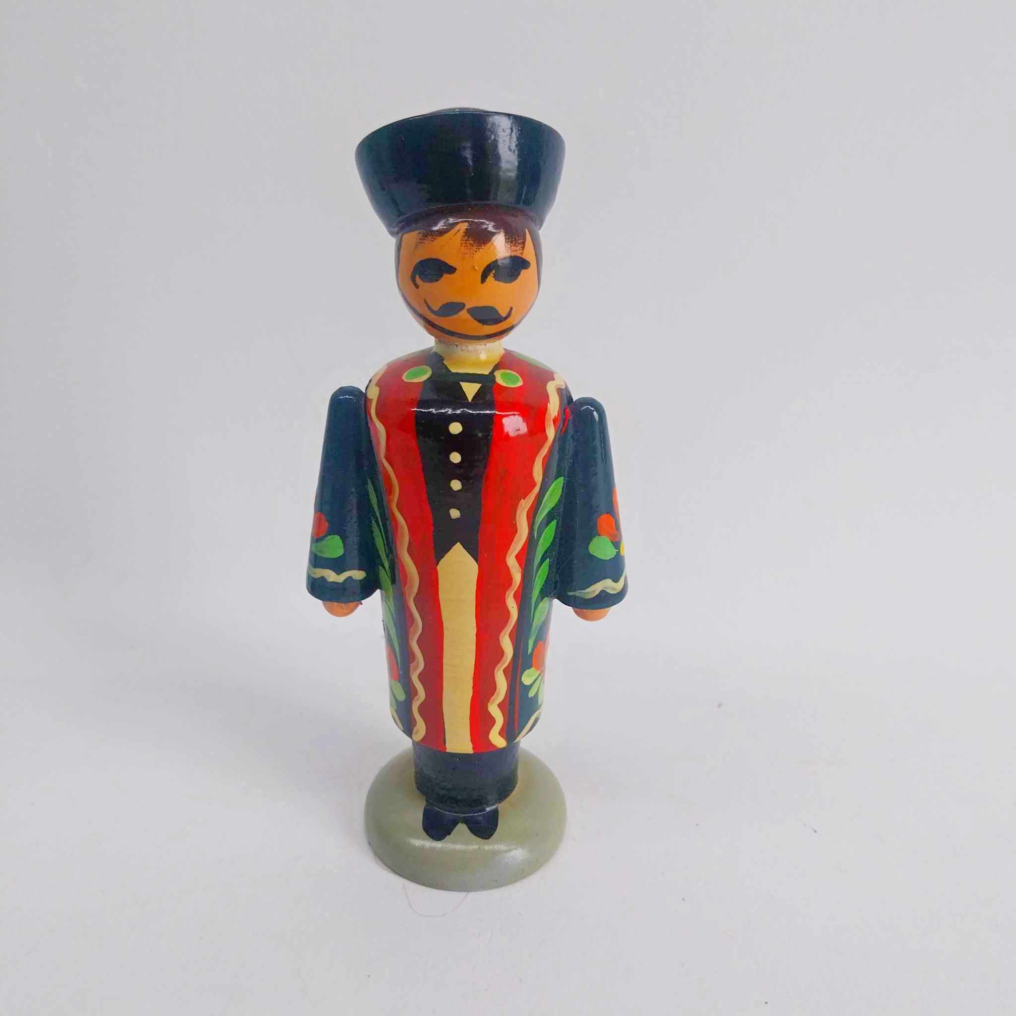 Two hand-painted wooden dolls from the USSR, 1980s