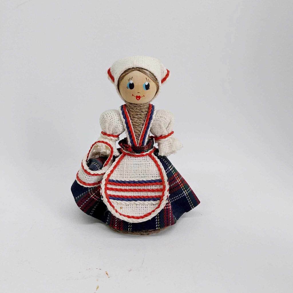 Vintage Folk Costume Doll — Handmade Eastern European