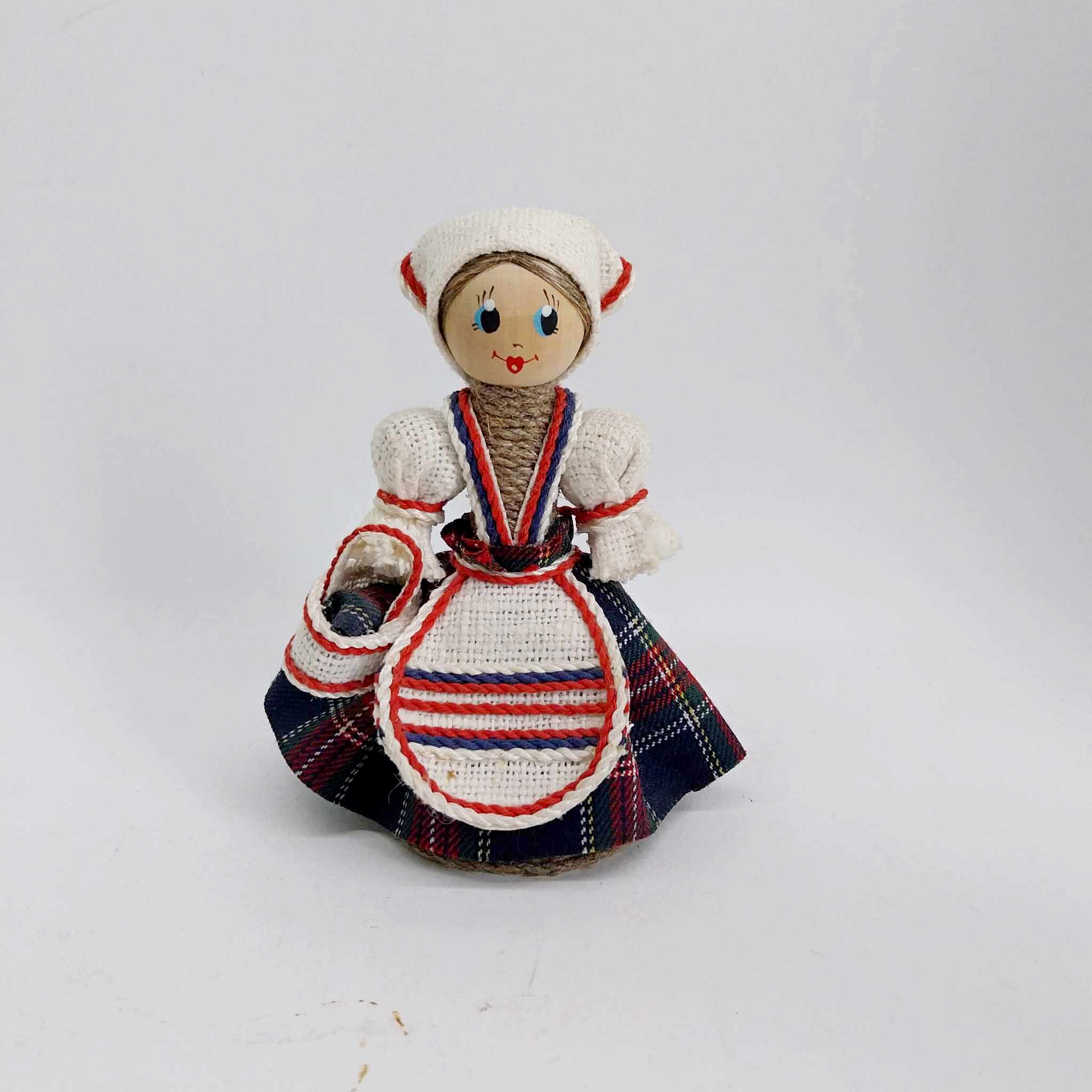 Vintage Folk Costume Doll — Handmade Eastern European