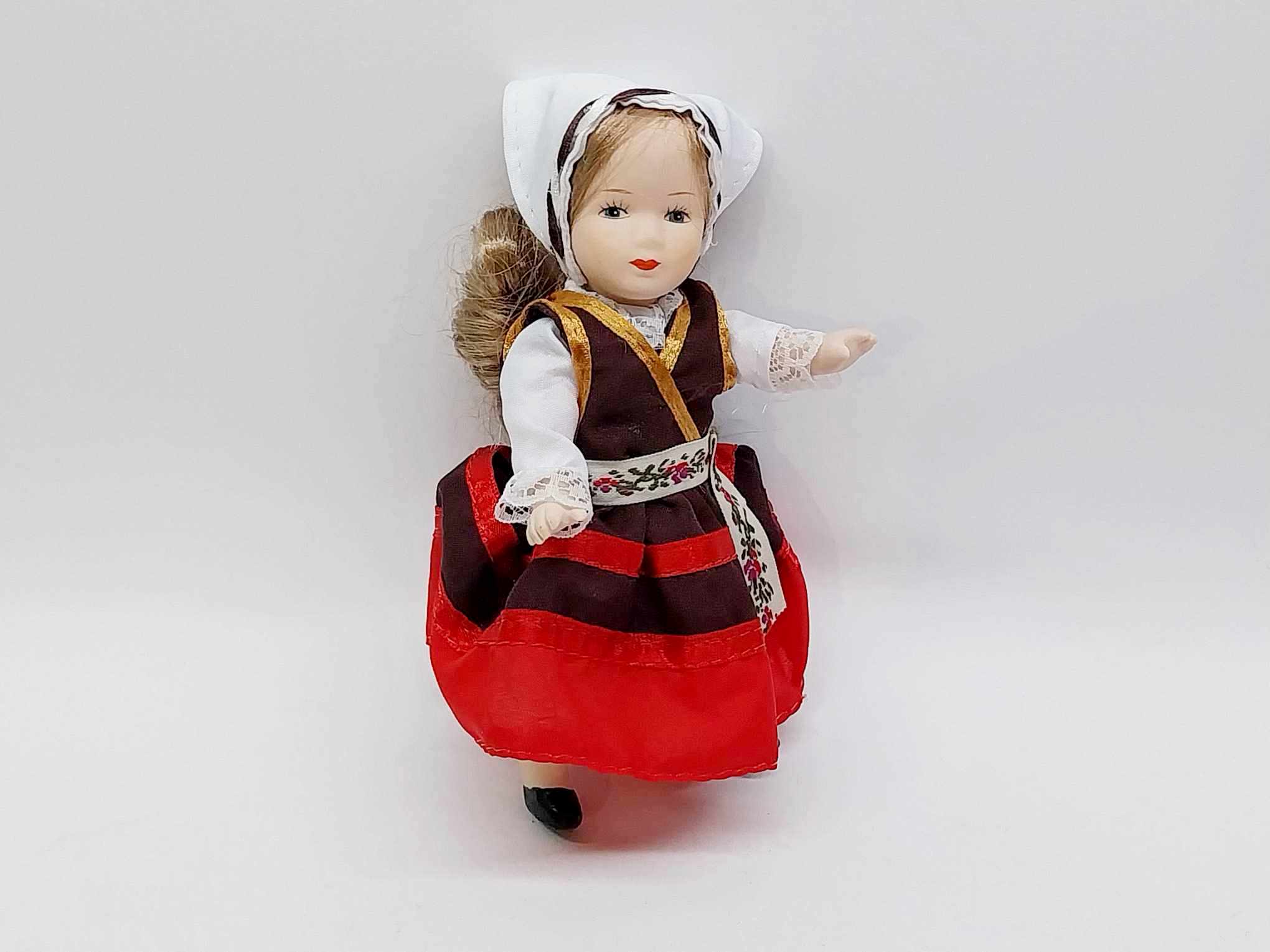 Vintage Ceramic Doll in Folk Costume, France