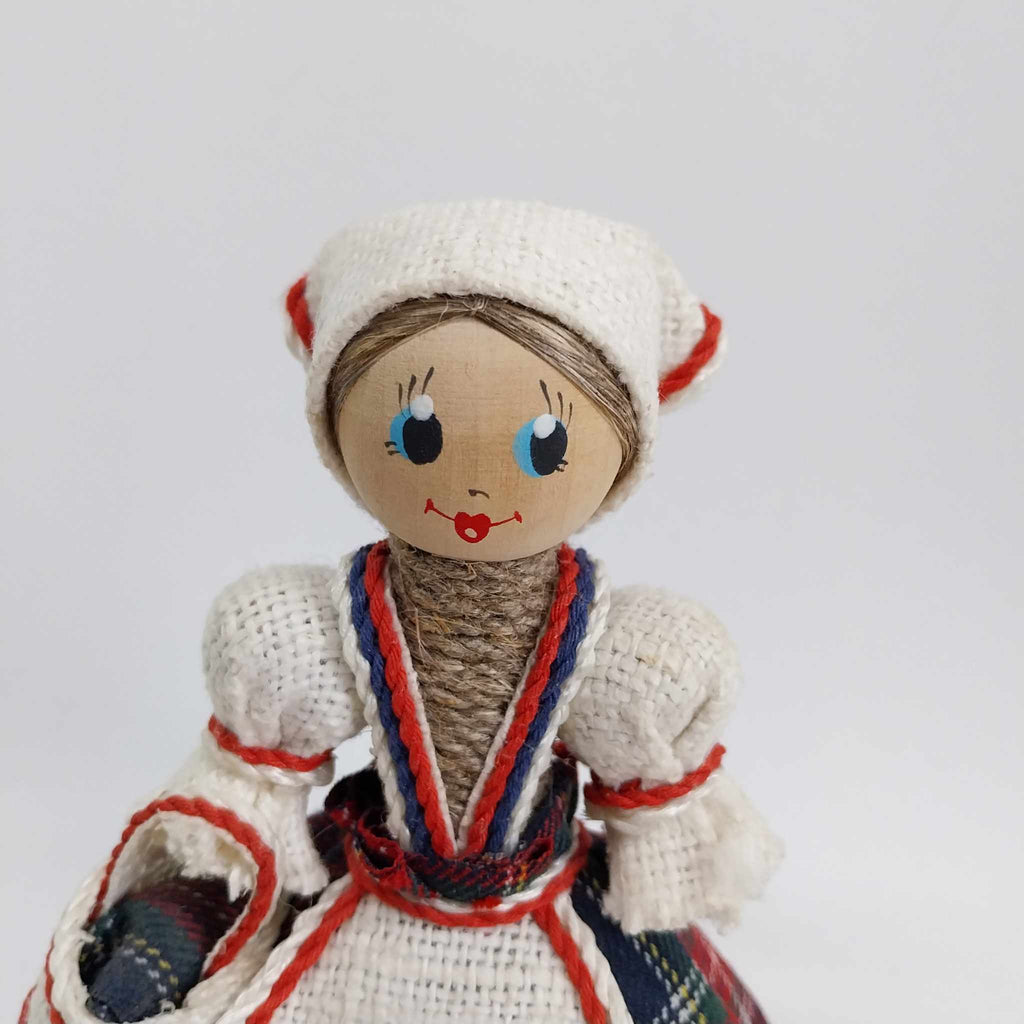 Vintage Folk Costume Doll — Handmade Eastern European