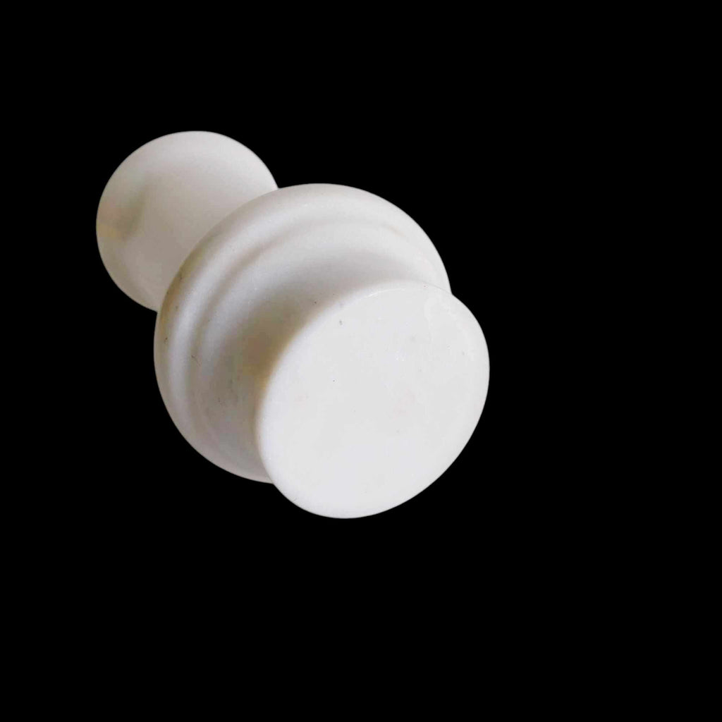 Vintage White Marble Vase – Classic Hourglass Silhouette