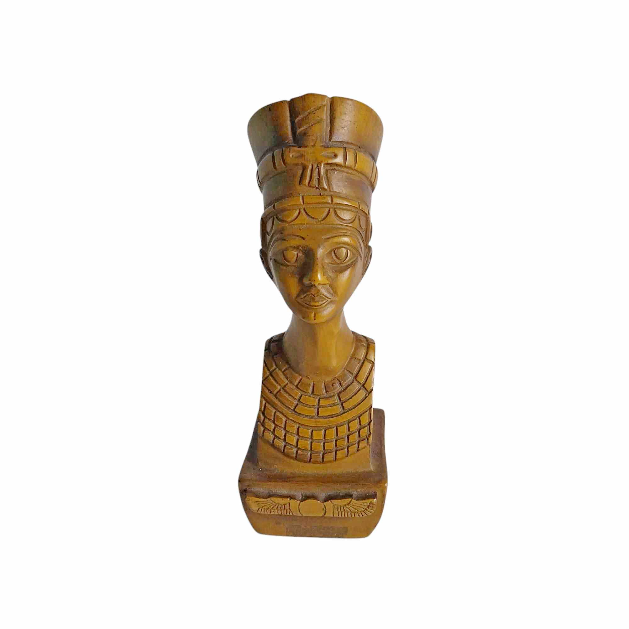 Vintage Polyresin Bust of Nefertiti – Egyptian Queen Sculpture