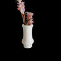 Vintage White Marble Vase – Classic Hourglass Silhouette